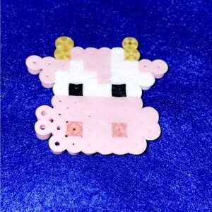 Cute Pink Cow Hair Clip